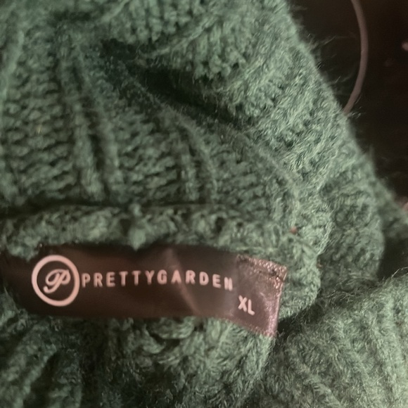 Pretty Garden Green turtle neck sweater size XL - Picture 5 of 6